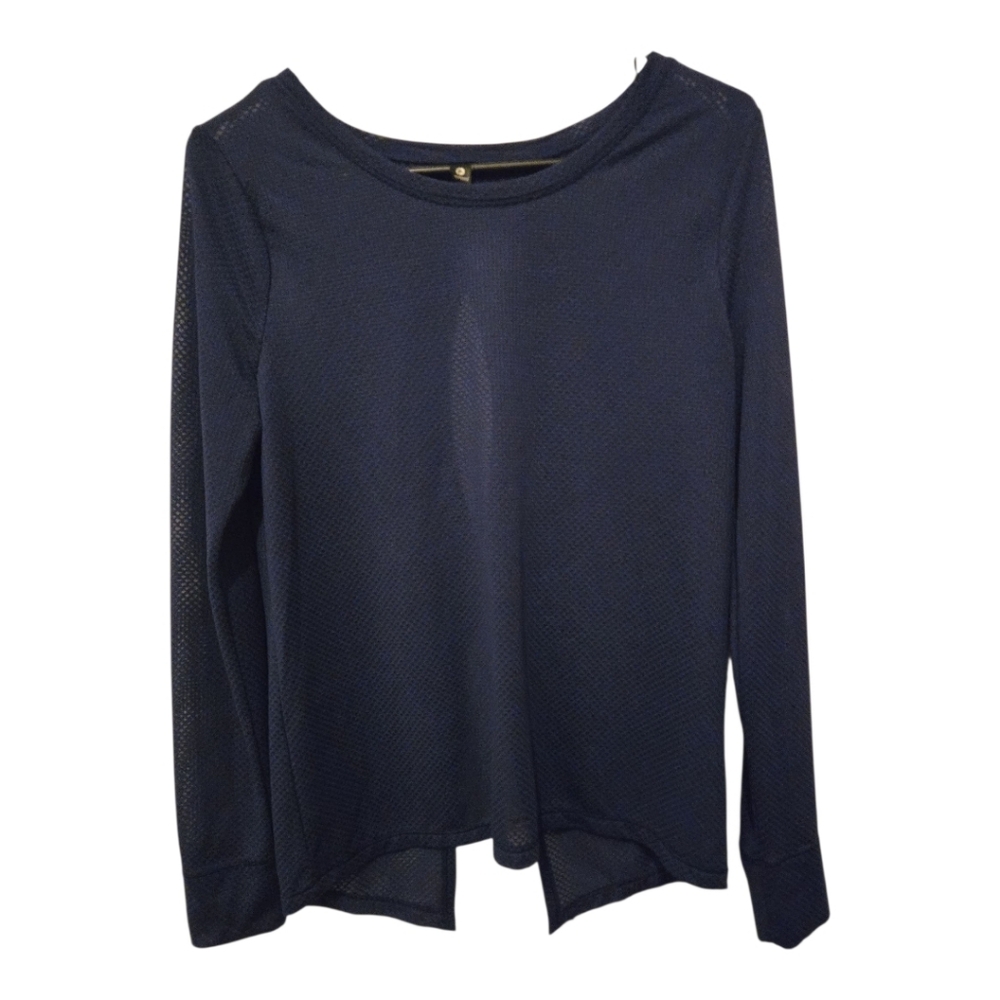 Reflex Navy Long Sleeve Blouse